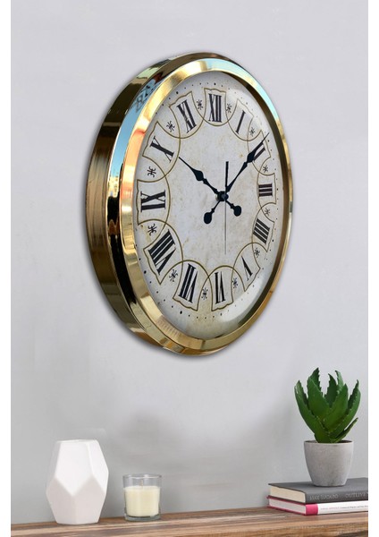 52 cm Gold Metal Dekoratif Duvar Saati fırsatları