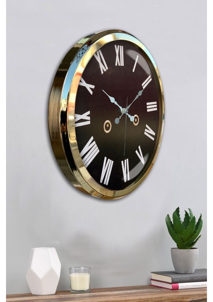 52 cm Gold Metal Dekoratif Duvar Saati fırsatları