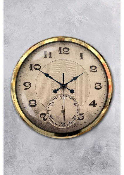 52 cm Gold Metal Dekoratif Duvar Saati