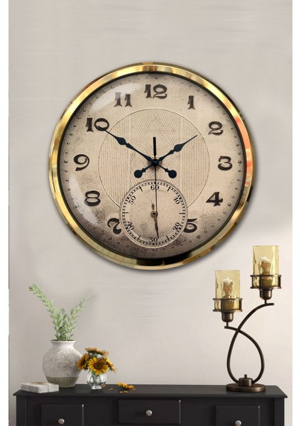 52 cm Gold Metal Dekoratif Duvar Saati fiyatları