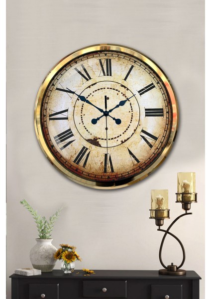 52 cm Gold Metal Eskitme Duvar Saati fiyatları