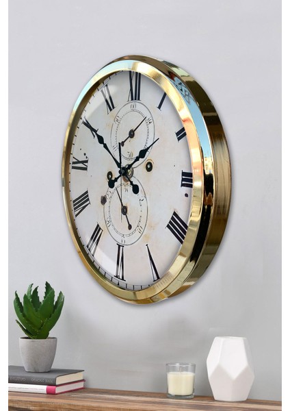 52 cm Gold Metal Eskitme Duvar Saati modelleri