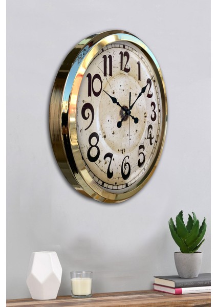 52 cm Gold Metal Font Duvar Saati fırsatları