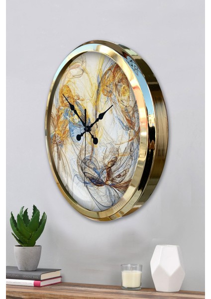 52 cm Gold Metal Galaksi Duvar Saati modelleri