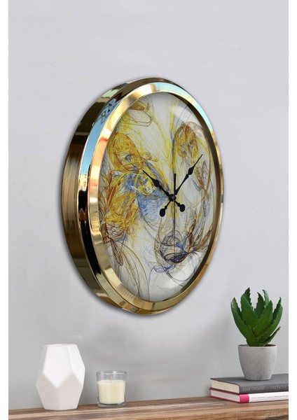 52 cm Gold Metal Galaksi Duvar Saati fırsatları