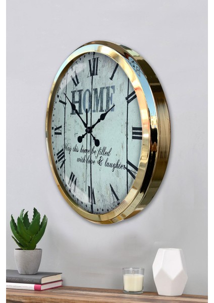 52 cm Gold Metal Home Duvar Saati modelleri