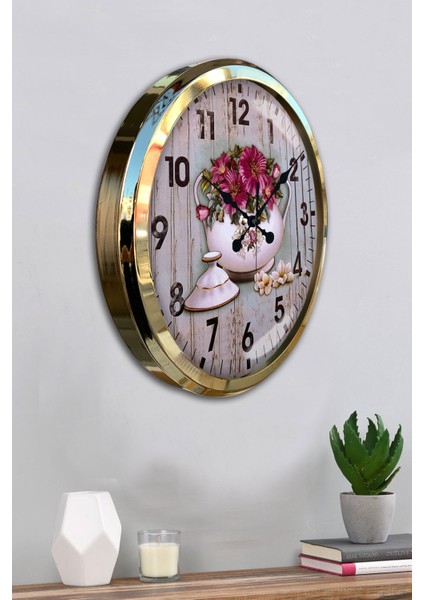 52 cm Gold Metal Kitchen Duvar Saati fırsatları