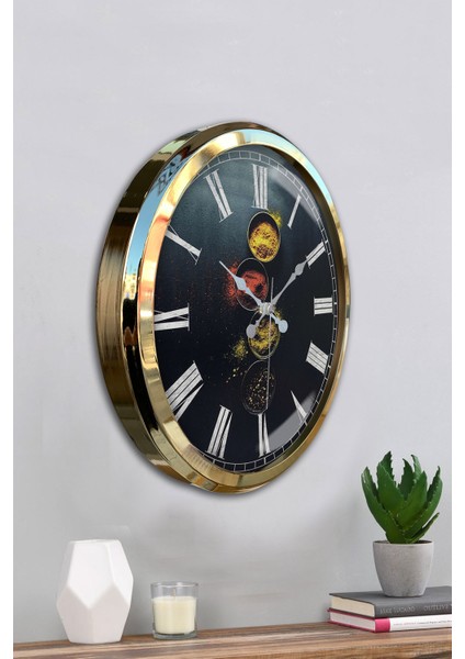 52 cm Gold Metal Kitchen Duvar Saati fırsatları