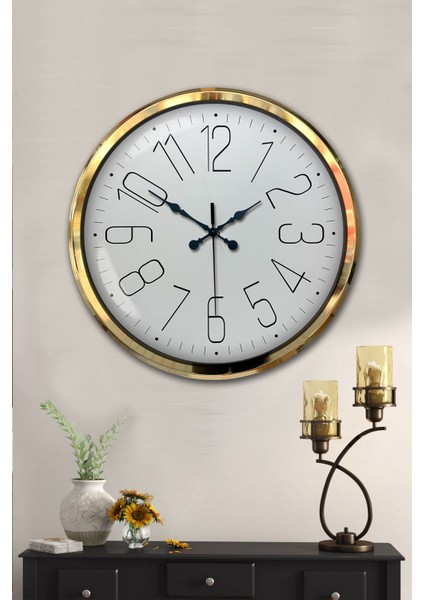 52 cm Gold Metal Klasik Duvar Saati fiyatları