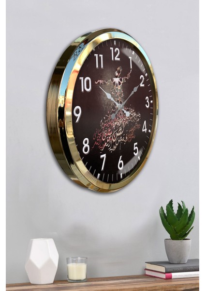 52 cm Gold Metal Mevlevi Duvar Saati fırsatları