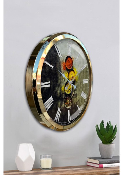 52 cm Gold Metal Mutfak Duvar Saati fırsatları