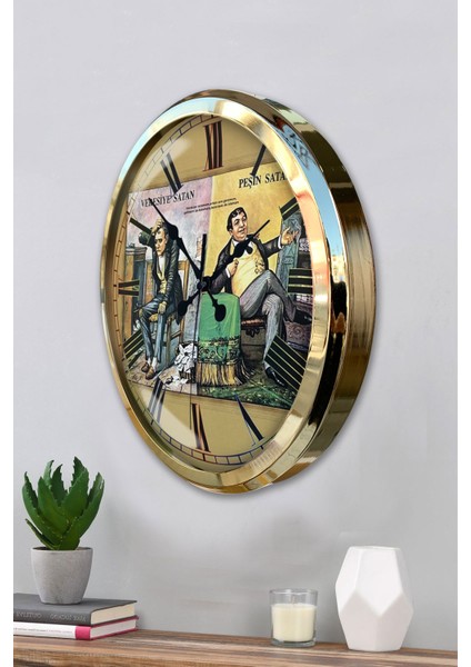 52 cm Gold Metal Peşin Satan Duvar Saati modelleri