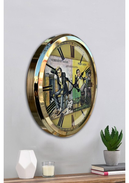 52 cm Gold Metal Peşin Satan Duvar Saati fırsatları