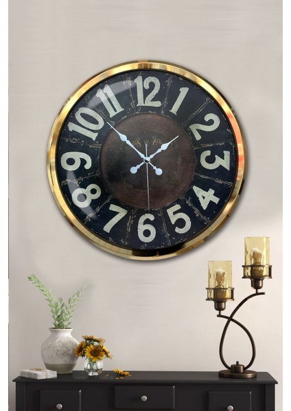 52 cm Gold Metal Retro Duvar Saati fiyatları