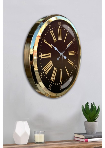 52 cm Gold Metal Roma Rakamlı Duvar Saati fırsatları