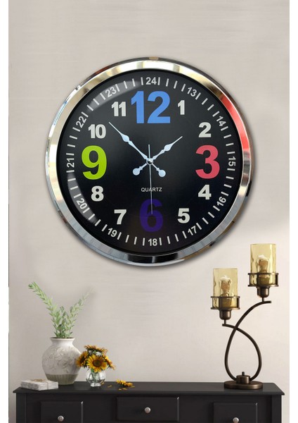 52 cm Krom Metal 13-24 Duvar Saati fiyatları