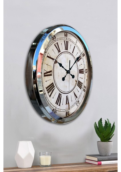 52 cm Krom Metal Dakika Duvar Saati fırsatları