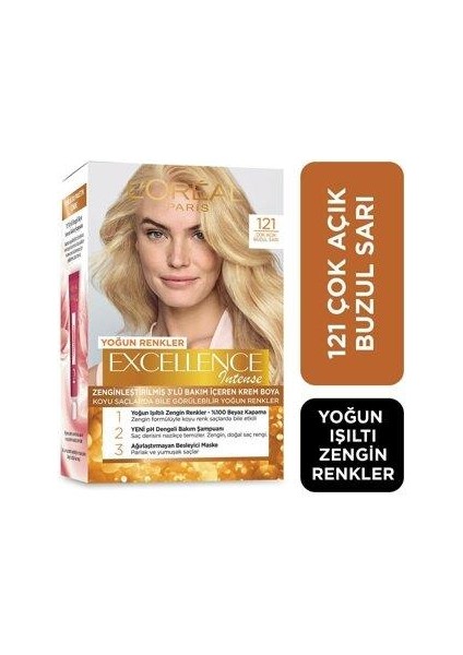 Loreal Paris Loreal Excellence Intense Saç Boyası 121+BOYA Fırçası