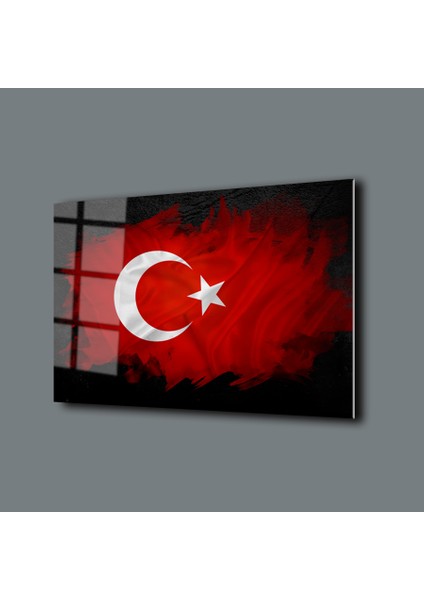 Türk Bayrağı 1 Cam Tablo Bayrak Tablosu