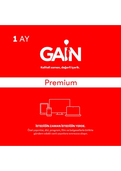 1 Aylık Premium Abonelik