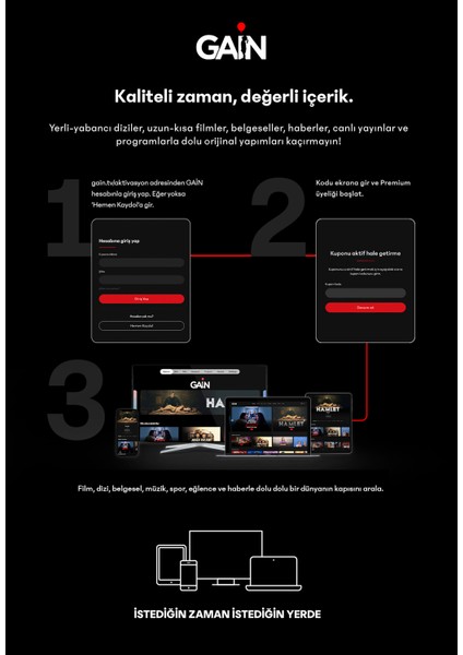 1 Aylık Premium Abonelik fiyatları