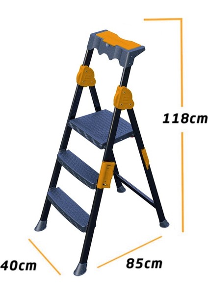 Mensa Plus 2+1 Basamaklı Metal Siyah Merdiven fiyatları