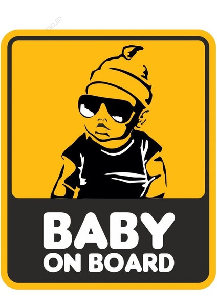 Baby On Board Arabada Bebek Var Sticker 14 cm
