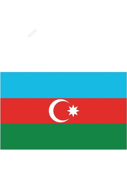 Azerbaycan Bayrağı Sticker 20 cm