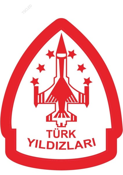 Türk Yıldızları Solo Türk Solotürk F16 Türk Bayrağı Sticker 20 cm