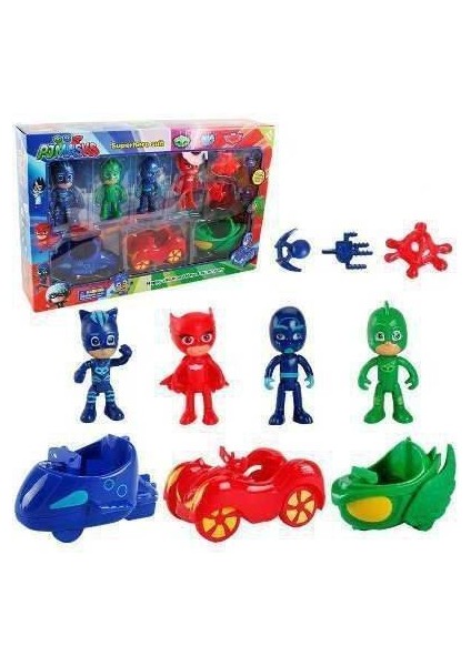 Pj Masks Arabalı Pijamaskeliler Pjmasks Pj Masks 4 Lü Figür Oyuncak Set