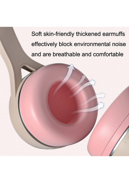 SY-G30 Kedi Kulak Kulaklık Aydınlık Olmayan Sürüm Gri Pembe (Yurt Dışından)