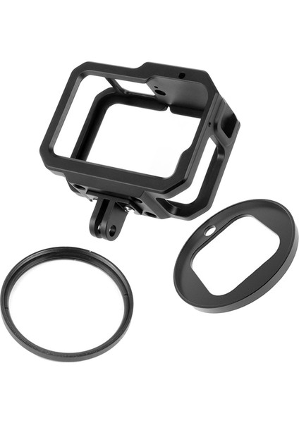 Kamera Kafesi ile Adaptör Yüzük Uv Lens Çift Soğuk Ayakkabı Için Gopro Hero 9 10 (Yurt Dışından)