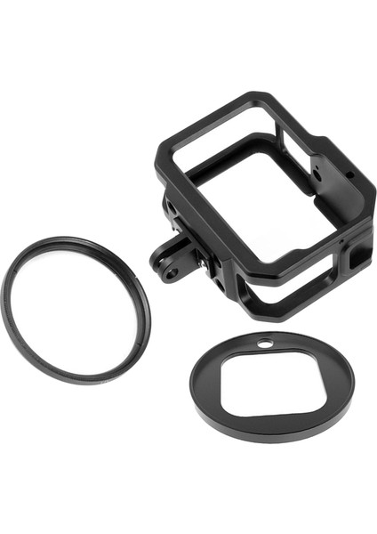 Kamera Kafesi ile Adaptör Yüzük Uv Lens Çift Soğuk Ayakkabı Için Gopro Hero 9 10 (Yurt Dışından)