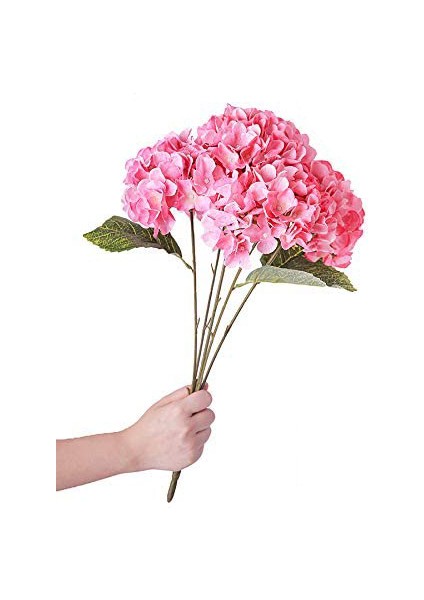 Yapay Çiçek Ortanca Çiçeği Demeti 43 cm Pembe