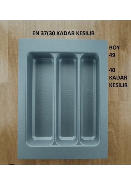 37/49cm Cekmece Içi Lux Gri Kepcelık 31/40cm Kadar Kesılebılır Kesım