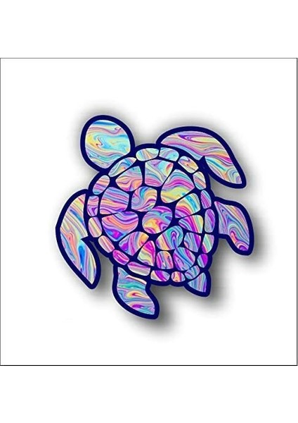 Sevimli Deniz Kaplumbağası Sticker Yapıştırma 10 cm Model4