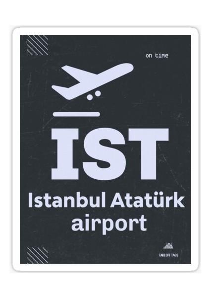 Istanbul Atatürk Hava Limanı 14 cm 2 Adet Sticker
