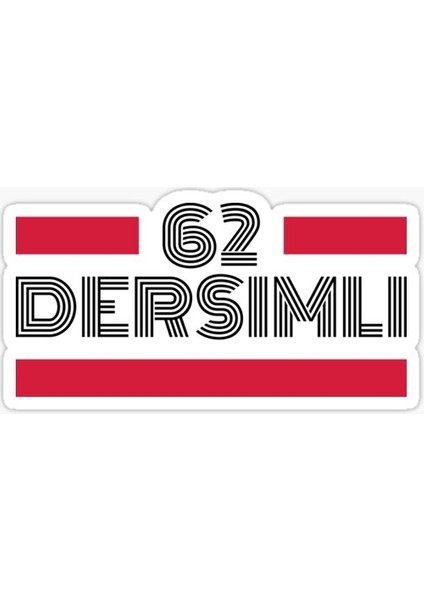 62 Dersimli Plaka Araba Sticker Yapıştırması 20 cm