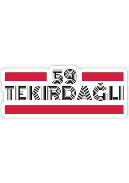 Tsc 59 Tekirdağlı Plaka Araba Sticker Yapıştırması 20 cm