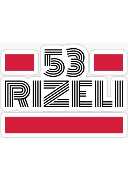 53 Rizeli Plaka Araba Sticker Yapıştırması 20 cm