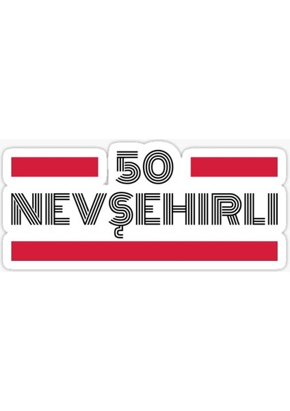 50 Nevşehirli Plaka Araba Sticker Yapıştırması 20 cm