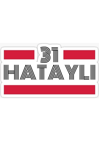 31 Hataylı Plaka Araba Sticker Yapıştırması 20 cm