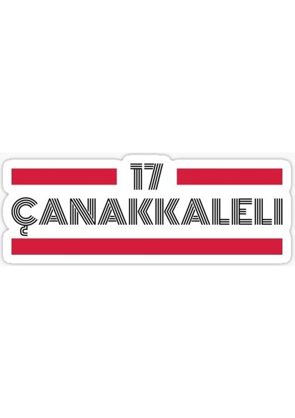 17 Çanakkaleli Plaka Araba Sticker Yapıştırması 20 cm