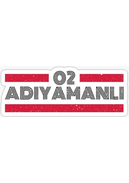02 Adıyamanlı Plaka Araba Sticker Yapıştırması 20 cm