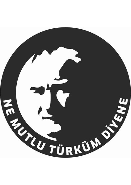 Ne Mutlu Türküm Diyene Sticker Yapıştırması 15 cm 2 Adet