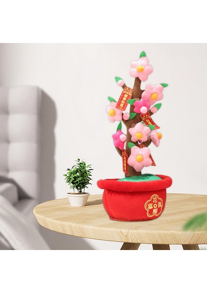 Keçe Bez Simülasyon Bonsai Süs Bitki Ağacı Şeftali Çiçeği L (Yurt Dışından) modelleri