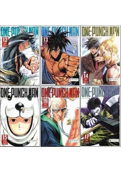 One-Punch Man 12-13-14-15-16-17. Ciltler Manga Seti - One