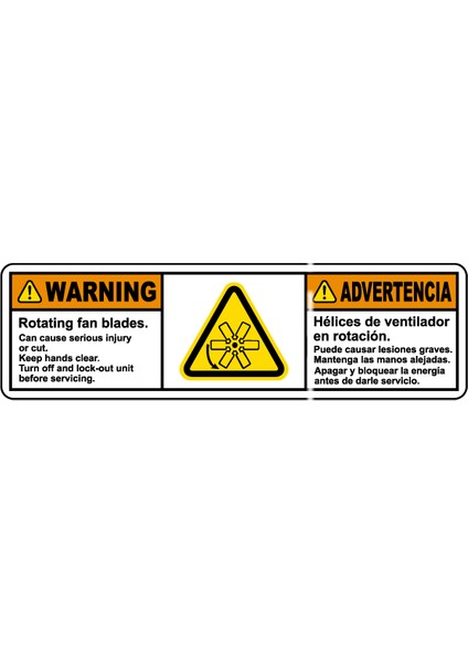 Motor Fan Uyarı Etiketi Yapıştırma Sticker 13 cm 3 Adet