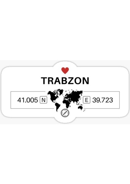 Trabzon 2 Gps Harita Sticker Oto Araba Yapıştırma 17 cm