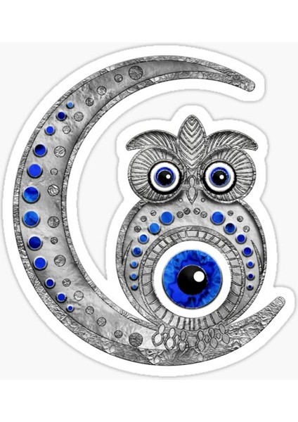 Nazar Boncuğu Model5 Sticker Oto Yapıştırma Etiket 15 cm